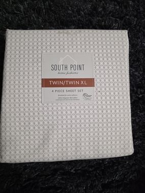 ​South Point Home Fashions Twin/Twin XL Sheet Set 4 Pc Ernesto Tile Geometric